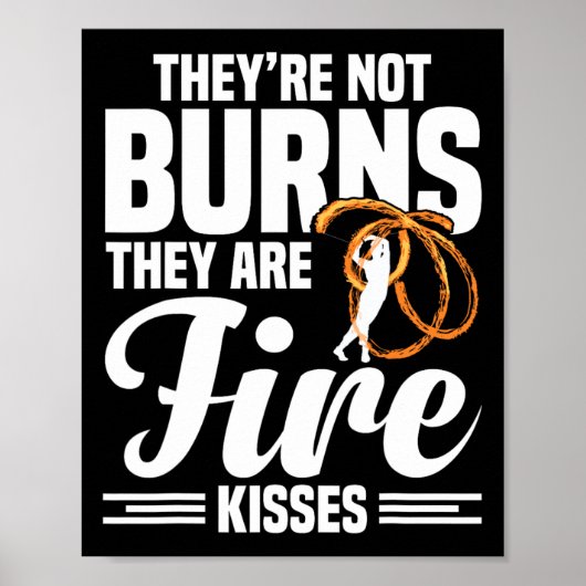 Vuurkunstenaar Poi Fire Spinning Fire Dancing Fire Poster (Voorkant)