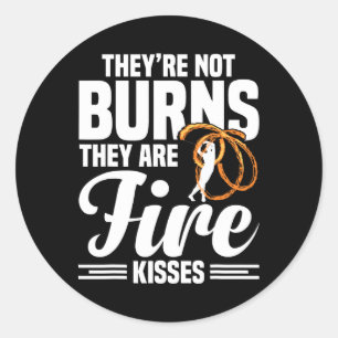 Vuurkunstenaar Poi Fire Spinning Fire Dancing Fire Ronde Sticker