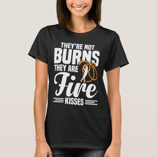 Vuurkunstenaar Poi Fire Spinning Fire Dancing Fire T-shirt (Voorkant)