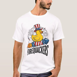 Vuurkwakers Patriottische Eend Vuurwerk Shirt Ontw
