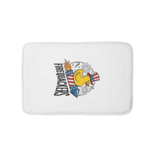 Vuurkwakers Patriottische Eend Vuurwerk Shirt Ontw Badmat