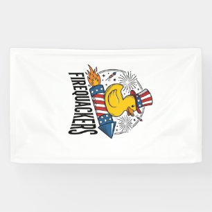 Vuurkwakers Patriottische Eend Vuurwerk Shirt Ontw Spandoek