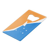 Vuurland Creditkaart Flessenopener (Voorkant Gekanteld)