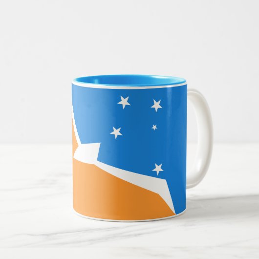 Vuurland Tweekleurige Koffiemok (Voorkant rechts)