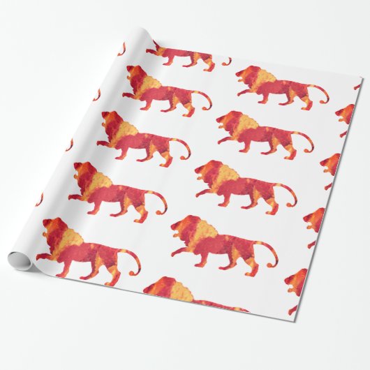 Vuurleeuwen Cadeaupapier (Uitgerold)
