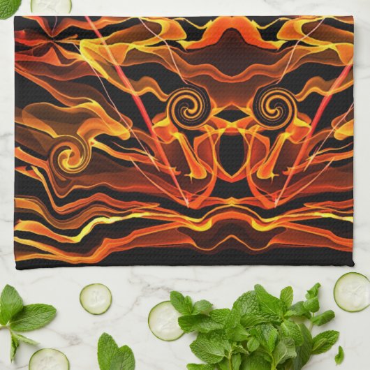 Vuurlicht Theedoek (Gevouwen)