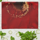 vuurlichte cactuusbloem theedoek (Gevouwen)