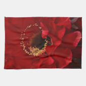 vuurlichte cactuusbloem theedoek (Horizontaal)