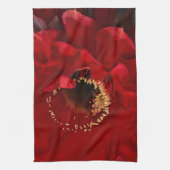 vuurlichte cactuusbloem theedoek (Verticaal)