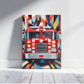 Vuurmachine kubisme canvas Print