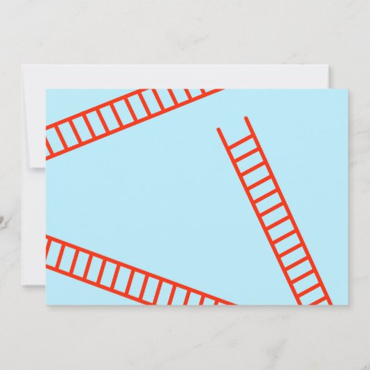 Vuurman 4e verjaardag Uitnodiging brandweerman (Achterkant)