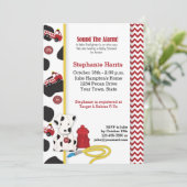 Vuurman Baby shower Uitnodiging (Staand voorkant)