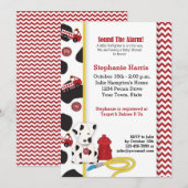 Vuurman Baby shower Uitnodiging (Voorkant / Achterkant)