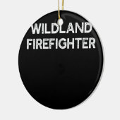 Vuurman brandweerman in de wilde gebieden keramisch ornament (Links)