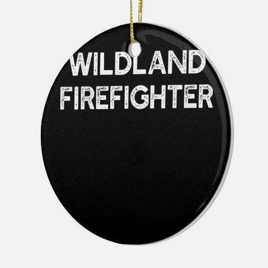 Vuurman brandweerman in de wilde gebieden keramisch ornament (Links)