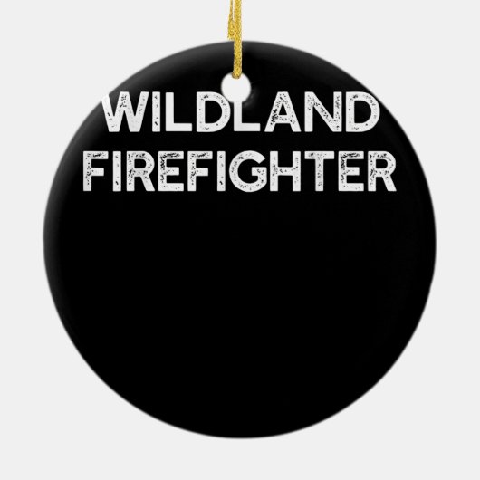 Vuurman brandweerman in de wilde gebieden keramisch ornament (Achterkant)