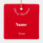 Vuurman en Dalmatische kerstversiering Keramisch Ornament (Achterkant)