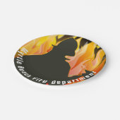 Vuurman en Flames Papieren Bordje (Gekanteld)