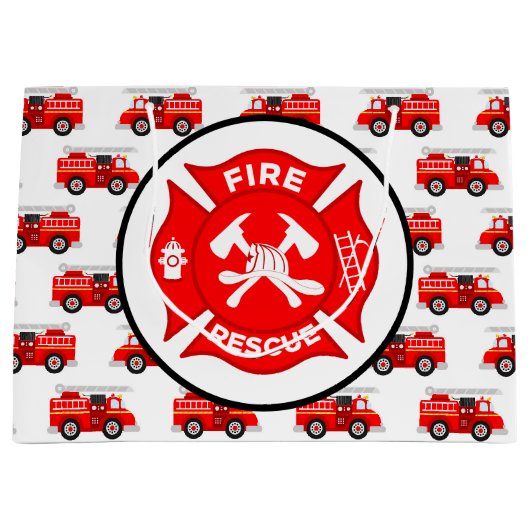 Vuurman in Cute-bezetting Groot Cadeauzakje (Voorkant)