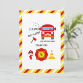 Vuurman met de titel Birthday Bedankkaart (Staand voorkant)