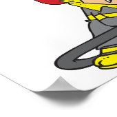 Vuurman met droog Poster (Hoek)