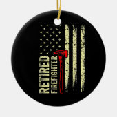 Vuurman met vermoeide brandweerman Fun Skill Keramisch Ornament (Voorkant)