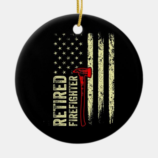 Vuurman met vermoeide brandweerman Fun Skill Keramisch Ornament (Voorkant)