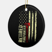 Vuurman met vermoeide brandweerman Fun Skill Keramisch Ornament (Links)