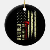 Vuurman met vermoeide brandweerman Fun Skill Keramisch Ornament (Achterkant)