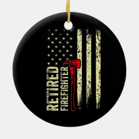 Vuurman met vermoeide brandweerman Fun Skill Keramisch Ornament (Achterkant)