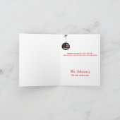 Vuurman met vuursteentje Thin Red Line Feestdagen Kaart (Binnen)