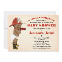 Vuurman op weg naar Afro-Amerikaans Baby shower