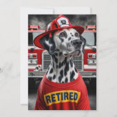 Vuurman Pensioenfeest met Dalmation Dog Kaart (Voorkant)