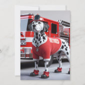 Vuurman Pensioenfeest met Dalmation Dog Kaart (Voorkant)