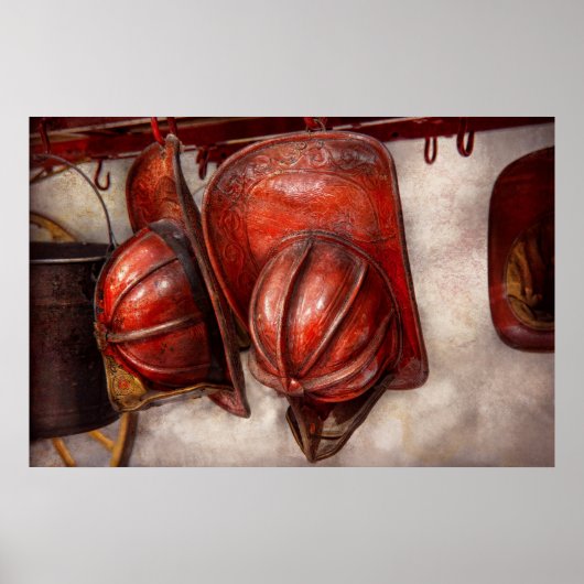 Vuurman - Pet - ouderwetse petten Poster (Voorkant)