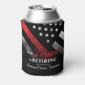 Vuurman Retirement Party Red Line Flag Firefighter Blikjeskoeler (Blikje Achterkant)