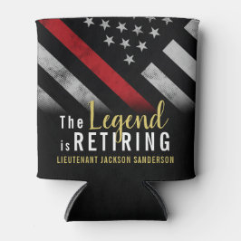 Vuurman Retirement Party Red Line Flag Firefighter Blikjeskoeler