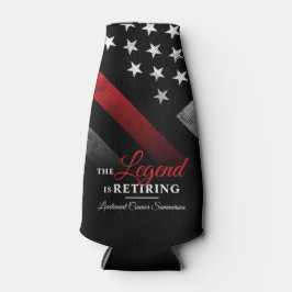 Vuurman Retirement Party Red Line Flag Firefighter Flesjeskoeler