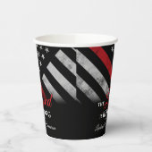 Vuurman Retirement Party Red Line Flag Firefighter Papieren Bekers (Links)