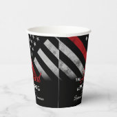 Vuurman Retirement Party Red Line Flag Firefighter Papieren Bekers (Rechts)