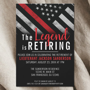 Vuurman Retirement Thin Red Line Firefighter Kaart