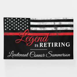 Vuurman Retirement Thin Red Line Flag Firefighter Spandoek