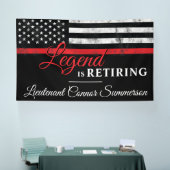 Vuurman Retirement Thin Red Line Flag Firefighter Spandoek (Beurs)