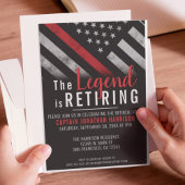 Vuurman Thin Red Line Flag Firefighter Retirement Kaart