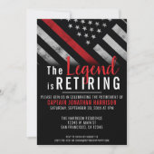 Vuurman Thin Red Line Flag Firefighter Retirement Kaart (Voorkant)