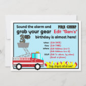 Vuurman Uitnodiging derde verjaardagspartij Vuurbr (Voorkant)