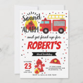 Vuurman verjaardagsfeest Uitnodiging (Voorkant)