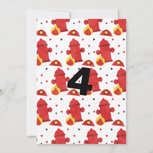 Vuurman verjaardagsfeest Uitnodiging (Achterkant)