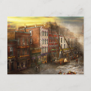 Vuurman - Washington DC - Vuur in Bedell's Bedding Briefkaart