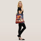 Vuurmane Paard Tote Bag (Op model)